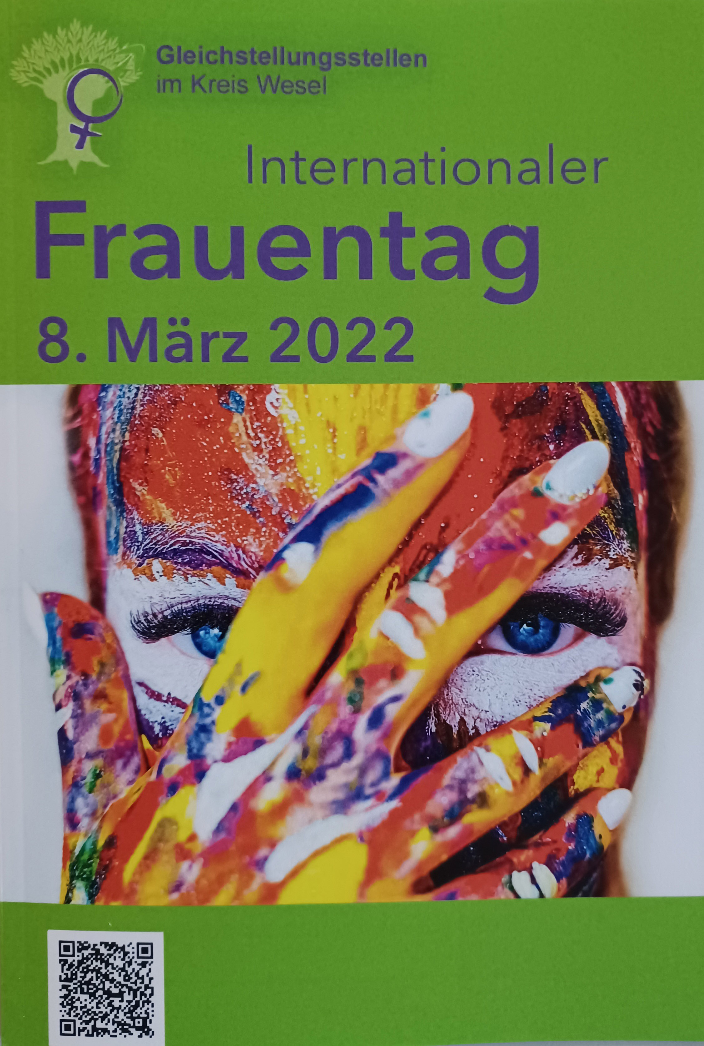 Deckblatt Broschüre zum Frauentag 2022 - Kreis Wesel