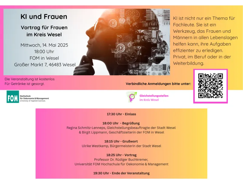Gleichstellung: Vortrag "KI und Frauen" - 14.05.2025